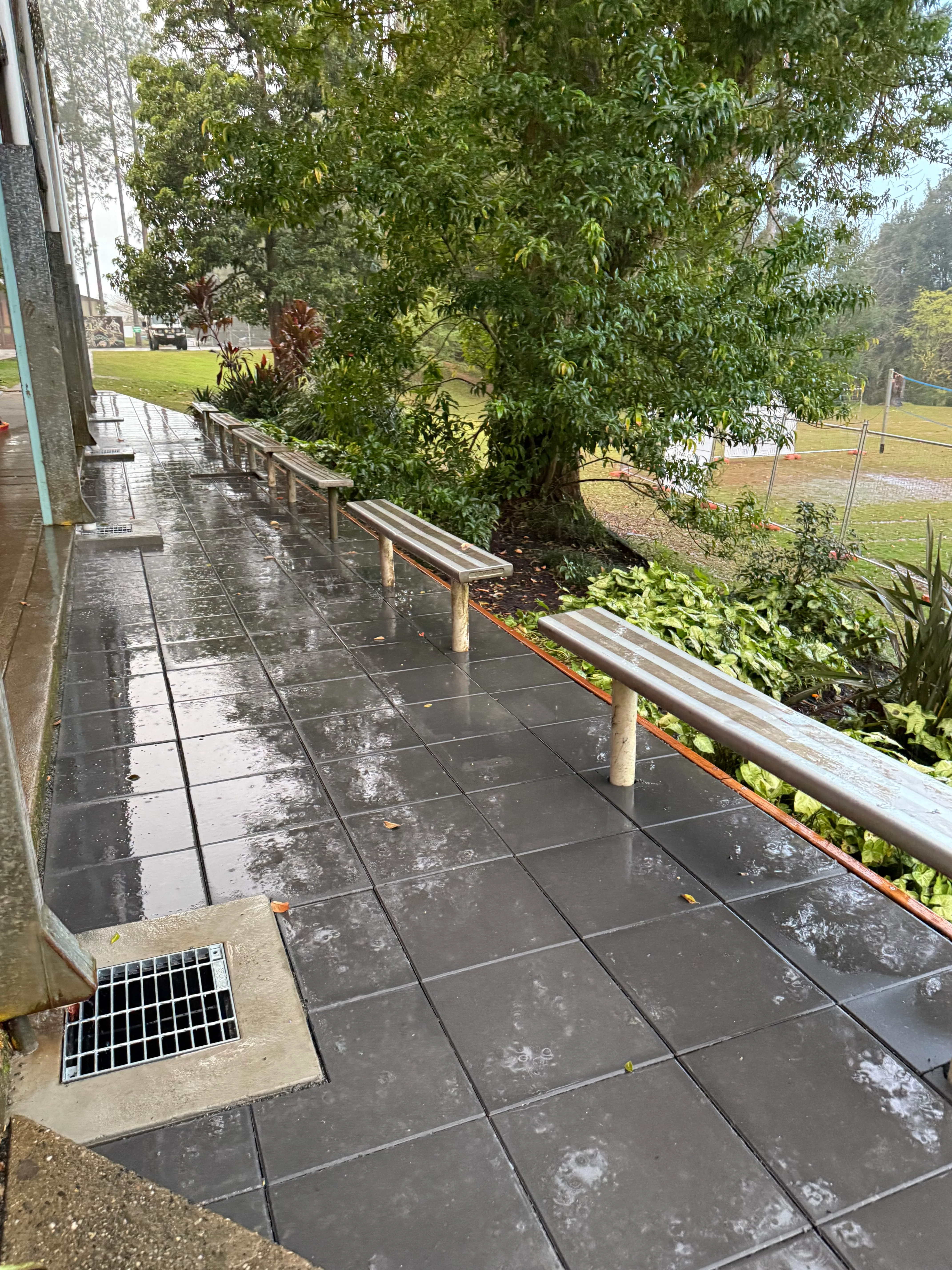 Bellingen High School paving works by Akers Construction — view 1